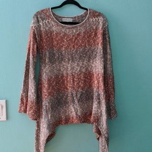 Knox Rose Red Oversized Shirt Small